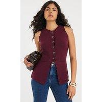 River Island Knitted Longline Waistcoat