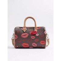 River Island Monogram Lips Print Cross Body Bag
