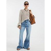 River Island Petite High Rise Flared Jeans