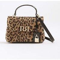 River Island Leopard Print Rr Tote Bag - Brown