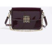 River Island Patent Rr Satchel Bag - Red