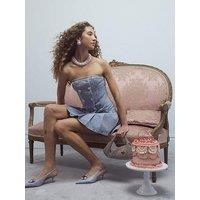 River Island Denim Bandeau Mini Dress - Blue