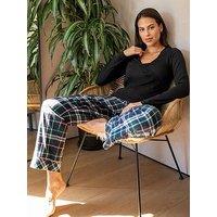 Pour Moi Cosy Check Brushed Cotton Trouser