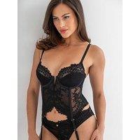 Pour Moi Nova Eyelash Lace Cropped Basque