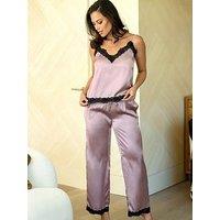 Pour Moi Dusk Satin And Lace Cami And Trouser Pyjama Set