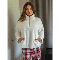 Pour Moi Fluffy Quarter Zip Borg Jumper