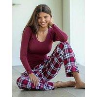 Pour Moi Cosy Check Brushed Cotton Trouser