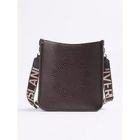 River Island Ri Logo Messenger Bag - Brown