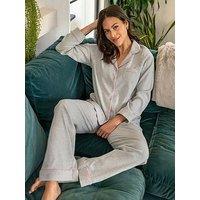 Pour Moi Ribbed Jersey Revere Collar Pyjama Set