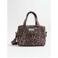 River Island Canvas Leopard Print Holdall Bag - Brown