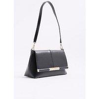 River Island Bar Front Clutch Bag - Black