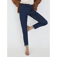 River Island High Rise Mom Jeans - Blue