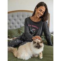 Pour Moi Jersey Cotton Cat Pyjama Set