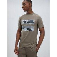 River Island Slim Fit Geometric Luminis T-Shirt - Brown