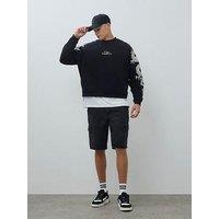 River Island Japanese Dragon Long Sleeve Sweatshirt - Black