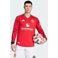 Adidas Manchester United 25/26 Long Sleeve Home Authentic Jersey