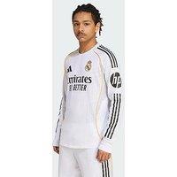 Adidas Real Madrid 25/26 Long Sleeve Home Authentic Jersey
