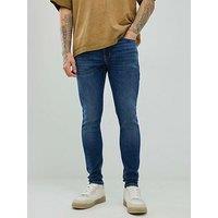 River Island Spray On Jeans - Dark Blue