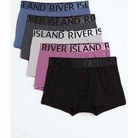 River Island Pack Of 5 Satin Trunks