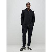 River Island Slim Fit Plisse Joggers - Black