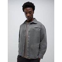 River Island Long Sleeve L'Espoir Graphic Overshirt - Grey