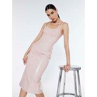 River Island Vinyl Corset Midi Dress - Pink
