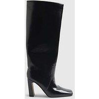 River Island Chisel Toe High Leg Boots - Black
