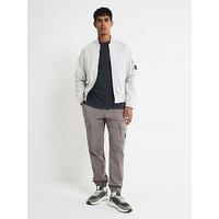 River Island Regular Fit Cargo Trousers - Grey