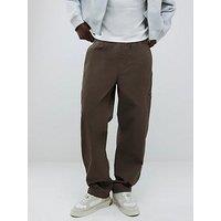 River Island Loose Fit Pull On Trousers - Brown