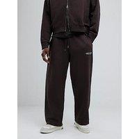 River Island Wide Leg Luminis Studios Joggers - Brown