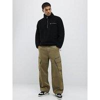 River Island Super Baggy Cargo Trousers - Khaki