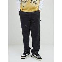 River Island Loose Fit Corduroy Pull On Trousers - Grey