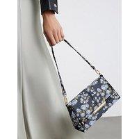 River Island Floral Jacquard Bar Front Clutch Bag - Blue