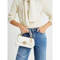 River Island Small Snake Branded Tote Bag - Cream