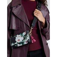 River Island Floral Cross Body Bag - Black