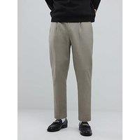 River Island Tapered Fit Chino Trousers - Natural