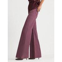 River Island High Rise Palazzo Jeans - Purple
