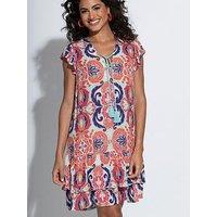 Pour Moi Gracie Crinkle Frill Swing Beach Dress