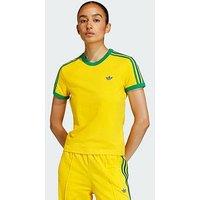Adidas Originals 3 Stripes Slim T-Shirt - Yellow