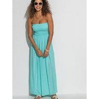 Pour Moi Emma Strapless Shirred Bodice Maxi Beach Dress