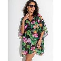 Pour Moi Chiffon V-Neck Embellished Kaftan