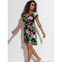 Pour Moi Penny Frill Wrap Beach Dress