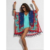 Pour Moi Woven Tassel Kimono