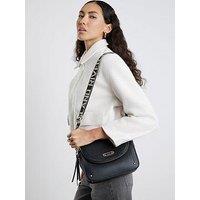 River Island Flap Over Cross Body Bag - Black