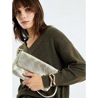 River Island Leather Knot Shoulder Bag - Gold