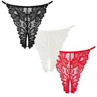 Ann Summers Confession Crotchless String 3 Pack
