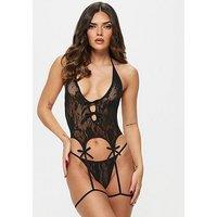 Ann Summers Kourtney Crotchless Cami-Suspender Set