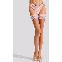 Ann Summers Lace Top Flocked Hold Ups