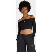 Adidas Originals Essentials Rib Off Shoulder Longsleeve T-Shirt