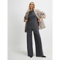 River Island Seam Detail Wide Leg Trousers - Grey
